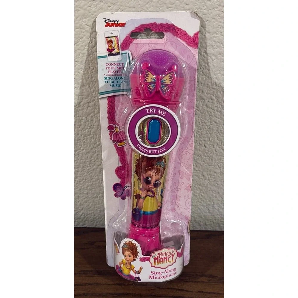 Disney Fancy Nancy Halloween Dress Up Costume Boa Shoes Microphone Lot of 4 NWT